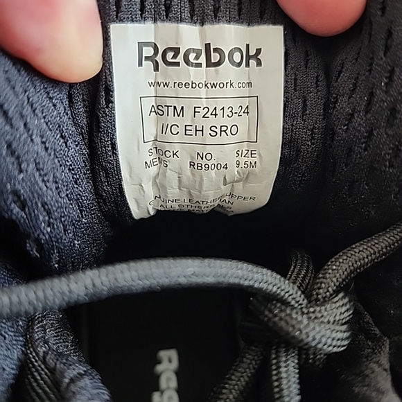 Sz 9.5 Reebok Shaqnosis WORK Men's Black Silver High Top Sneakers ASTM F2413 CAP - Picture 5 of 11